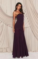 Sending My Best Strapless Maxi Dress Burgundy
