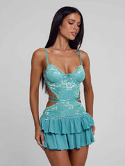Santana Mini Dress Teal