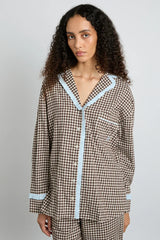 Antonia Pj Set- Brown Gingham