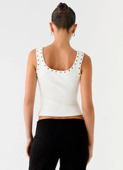 Miliani Eyelet Top - White