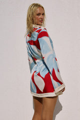 Amoree Long Sleeve Mini Dress Amoree Red
