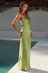 Celeste Strapless Maxi Dress Olive
