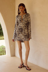 Chantelle Sleeved Mini Dress Havanna Black