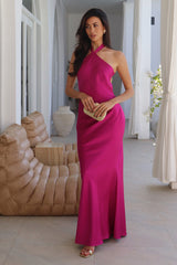 Chara Low Cross Back Maxi Dress Magenta