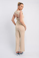 Rossana Long Knit Pants Oat