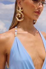 Eilish Halter Mini Dress Bluebell