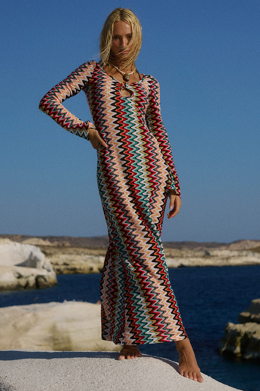 Emerie Scoop Neck Maxi Dress Xyla Wave