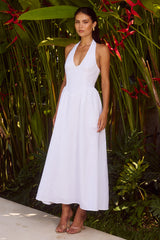Henrietta Midi Dress White