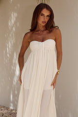 Jaiyah Strapless Maxi Dress Pearl