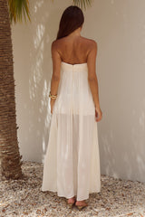 Jaiyah Strapless Maxi Dress Pearl