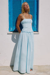 Keily Square Neck Maxi Dress Blue
