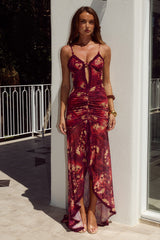 Kiata Ruffle Maxi Dress Eliana Red