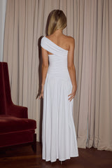 Larsen One Shoulder Maxi Dress White