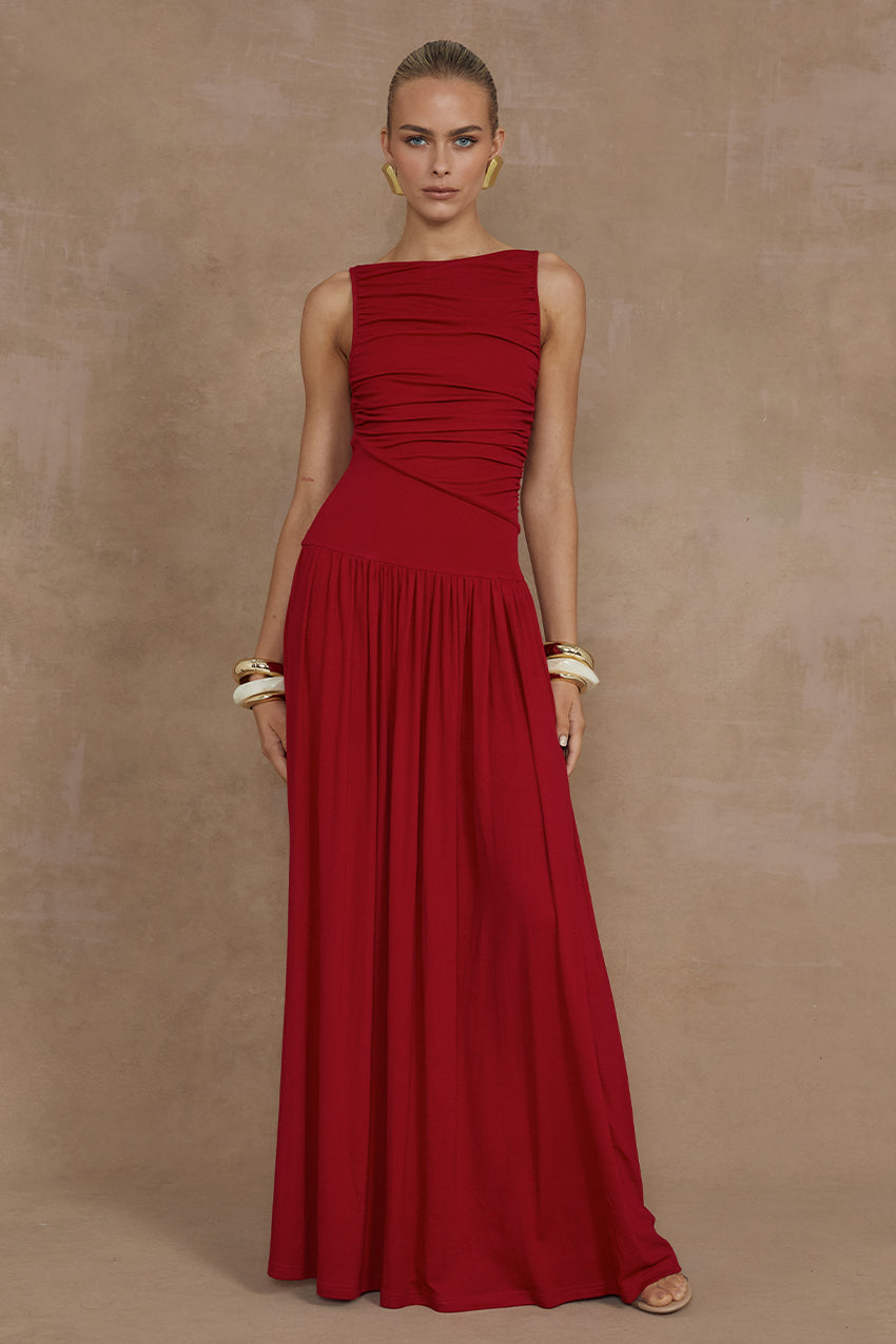 Nalla Maxi Dress Cherry