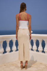 Athena Midi Skirt Pearl