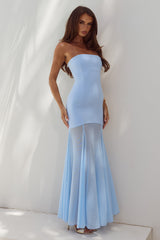 Remi Strapless Maxi Dress Sky Blue