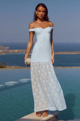 Shayla Off Shoulder Maxi Dress Bluebell