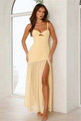 Formal Fabulousness Maxi Dress Yellow