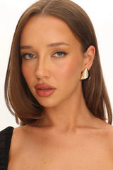 Beverly Triangle Earrings Gold/Black