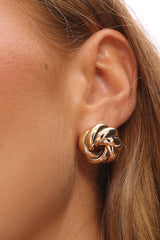 Lilibet Rope Knot Earrings Gold