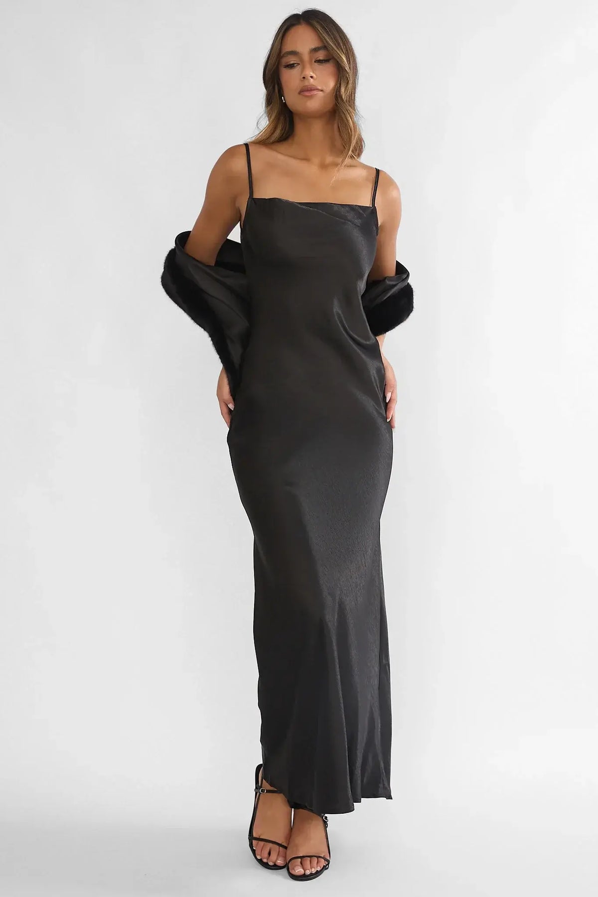 Hadley Cami Scarf Maxi Dress Black