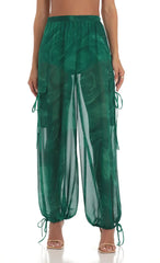 Three Piece Set in Green Swirl