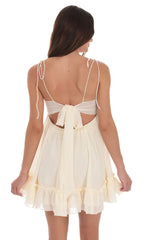 Chiffon Babydoll Dress in Cream