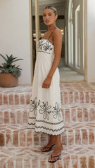Mira Maxi Dress - White/Black
